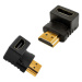 Redukce MK Floria HDMI/HDMI Female-Male. kolmá 90 stupňů
