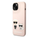 Karl Lagerfeld KLHMP14MSSKCI hard silikonové pouzdro iPhone 14 PLUS 6.7" light pink Silicone Kar