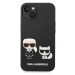 Pouzdro Karl Lagerfeld and Choupette Liquid Silicone iPhone 14 Plus černé