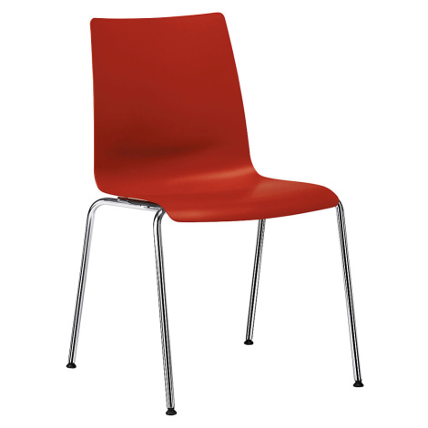 interstuhl Plastová skořepinová židle SNIKE, průběžná skořepina z PP, červená
