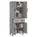 vidaXL Skříň highboard šedá sonoma 69,5 x 34 x 180 cm kompozitní dřevo