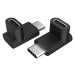 Akasa adaptér USB3.1 Gen2 USB-C - USB-C, 90°, 2ks v balení