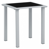 Zahradní stolek černá / stříbrná Dekorhome,Zahradní stolek černá / stříbrná Dekorhome