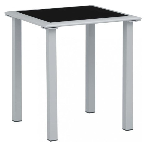 Zahradní stolek černá / stříbrná Dekorhome,Zahradní stolek černá / stříbrná Dekorhome vidaXL