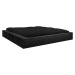 Černá dvoulůžková postel z masivního dřeva s úložným prostorem a černým futonem Comfort Karup De