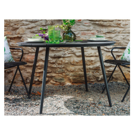 Kulatý zahradní jídelní stůl Parker 120 cm, černý Asko