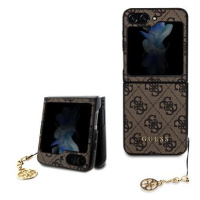 Guess 4G Charms Zadní Kryt pro Samsung Galaxy Z Flip 5 Brown