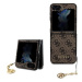 Guess 4G Charms Zadní Kryt pro Samsung Galaxy Z Flip 5 Brown