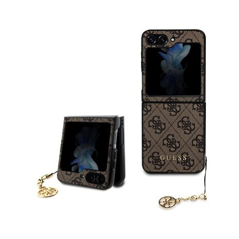 Guess 4G Charms Zadní Kryt pro Samsung Galaxy Z Flip 5 Brown