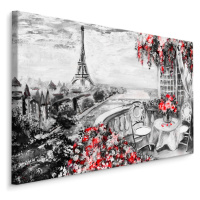 Plátno Kavárna S Eiffelovou Věží V Pozadí II. Varianta: 70x50