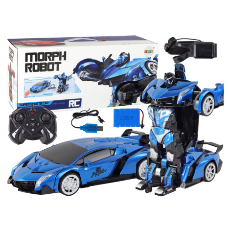 mamido  Auto Robot Transformers 2v1 na dálkové ovládání RC 1:10 modrá