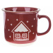 Vánoční keramický hrnek Snowy cottage červená, 450 ml