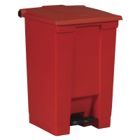 Rubbermaid Průmyslový odpadkový koš s pedálem, objem 45 l, červená