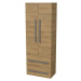 Koupelnová skříňka vysoká SAT Cube Way 60x163x33 cm dub Hickory CUBE3CHV60DH