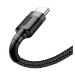 Baseus Cafule extra odolný nylonem opletený kabel USB / USB-C QC3.0 2A 3m black-grey