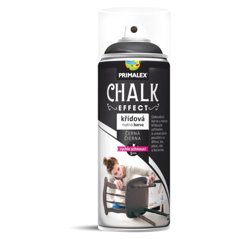 Primalex Křídová matná barva ve spreji Chalk Effect černá 400 ml