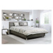 Čalouněná postel Alison 180x200, šedá, včetně matrace