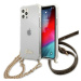 Guess GUHCP12MKC4GSGO hard silikonové pouzdro iPhone 12 / 12 Pro 6.1" transparent 4G Gold Chain