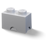 Lego® úložný box 125x252x181 šedý