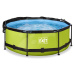 Bazén se stříškou a filtrací Lime pool Exit Toys kruhový ocelová konstrukce 244*76 cm zelený od 