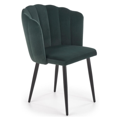 Židle K386 látka velvet/kov tmavě zelená BAUMAX
