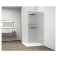 Polysan ESCA WHITE MATT jednodílná sprchová zástěna k instalaci ke stěně, sklo Flute, 1400 mm