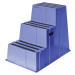 Twinco Plastové schůdky s nekluznými stupni, nosnost 150 kg, 3 stupně, modrá, od 2 ks