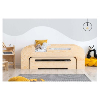 Dětská postel s výsuvným lůžkem v přírodní barvě 70x160 cm AIKO – Adeko