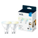WiZ SET 2x LED žárovka GU10 PAR16 4,9W (50W) 345lm 2700-6500K IP20, stmívatelná