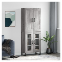 vidaXL Skříň highboard šedá sonoma 69,5 x 34 x 180 cm kompozitní dřevo