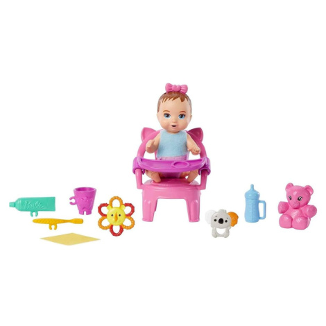 Mattel Barbie miminko herní set s jídelní židličkou