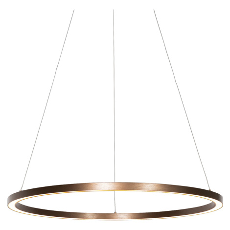 Bronzová závěsná lampa 80 cm včetně LED 3-stupňové stmívatelné - Girello QAZQA