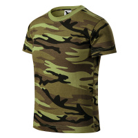 Dětské maskované triko Malfini CAMOUFLAGE 149, zeleno-hnědé