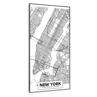 Klarstein Wonderwall Air Art Smart, infračervený ohřívač, 60 x 120 cm, 700 W, mapa New Yorku