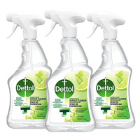 DETTOL Antibakteriální sprej na povrchy Limetka a máta 3× 500 ml