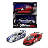 JADA - Rychle a zběsile Twin Pack 2006 Mitsubishi Lancer Evo IX + Brianův 2002 Nissan Skyline GT