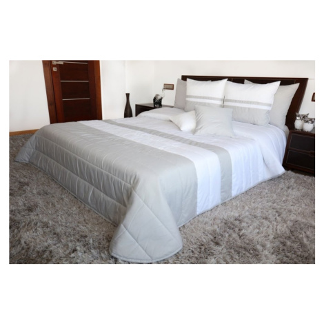 Bílo šedé přehozy na manželskou postel Šířka: 260 cm | Délka: 240 cm