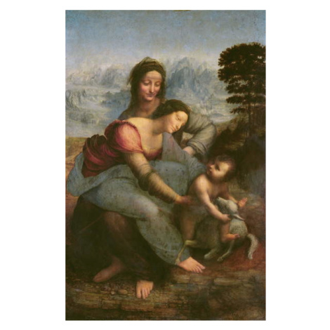 Obrazová reprodukce Virgin and Child with St. Anne, c.1510, Leonardo da Vinci, 26.7 × 40 cm