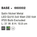 Nova Luce Moderní stropní lišta Base se dvěma nastavitelnými spoty - 2 x 50 W, nikl NV 660002