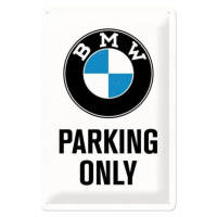 Plechová cedule BMW - Parking Only White, 30 x 20 cm