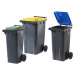 Nádoba na odpad podle ČSN EN 840, objem 80 l, š x v x h 448 x 975 x 530 mm, antracitová, víko žl