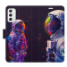 iSaprio Flip pouzdro Neon Astronaut 02 pro Samsung Galaxy M52 5G