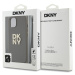 DKNY PU Leather Stack Logo Wrist Strap kryt iPhone 15 zelený