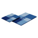 LineaDue MERKUR - Koupelnová předložka modrá Rozměr: 40x50 cm bez výřezu+50x80 cm