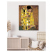Malování podle čísel - POLIBEK (Gustav Klimt) Rozměr: 40x50 cm, Rámování: vypnuté plátno na rám