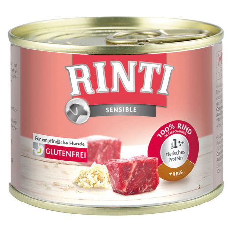 RINTI Sensible 12 x 185 g - Hovězí & rýže