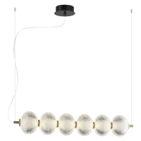 Viokef Závěsné svítidlo Pellucid LED, bronzová barva/čirá, 6 žárovek