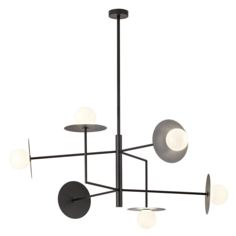 Redo 01-2734 - Lustr na tyči PLATO 6xG9/10W/230V černá 01-2734