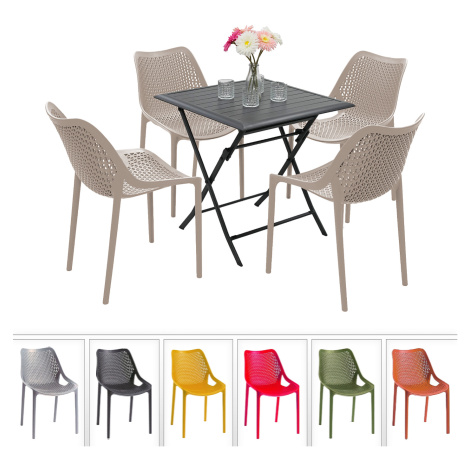 Zahradní sestava DUBLIN/LUXOR 1+4 (různé barvy) červená