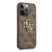 Guess GUHCP13L4GMGBR hard silikonové pouzdro iPhone 13 / 13 Pro 6.1" brown 4G Big Metal Logo